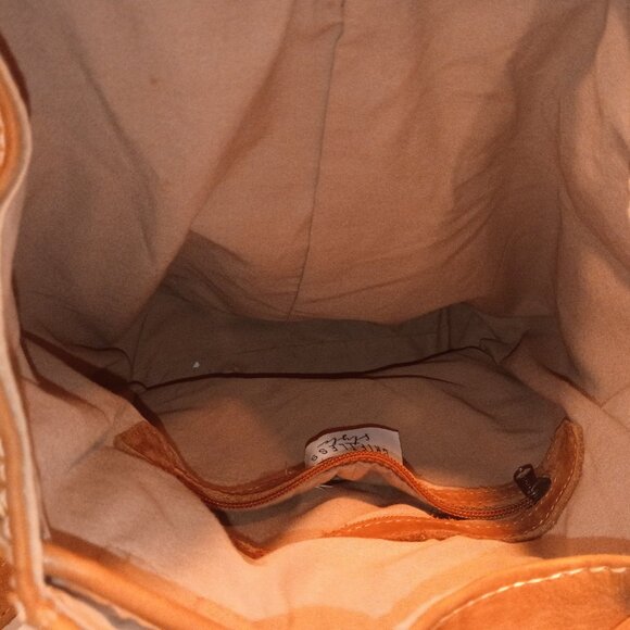 Boutique Brand DRIFTLESS STYLE Print Tan Denim w Tan Nubuck Leather Backpack main image 15
